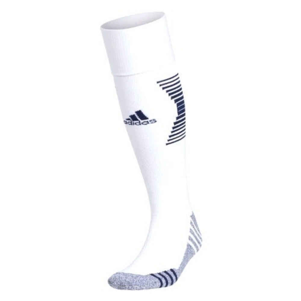 Adidas Team Mens Speed Soccer‎ Socks White/Blue SZ Large (Shoe Size 9-13)